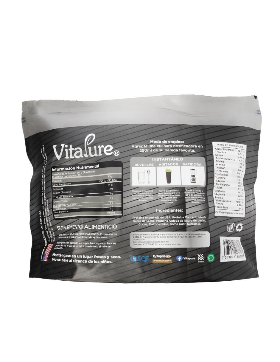 Whey chocolate con proteína isolate y vitaminas sabor chocolate de 2.2 kg 2