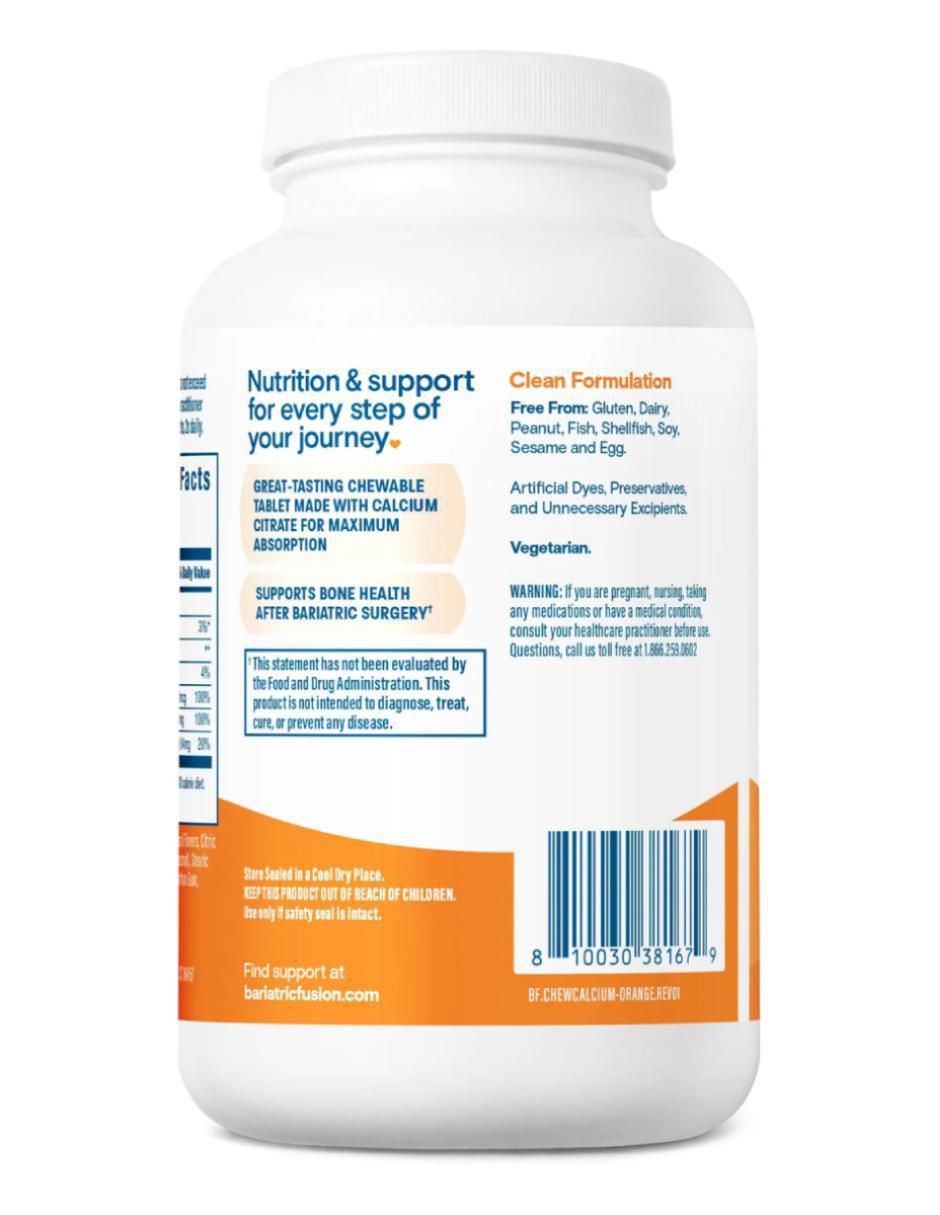 Calcium citrate Bariátrico con calcio sabor naranja de 124 tabletas 4
