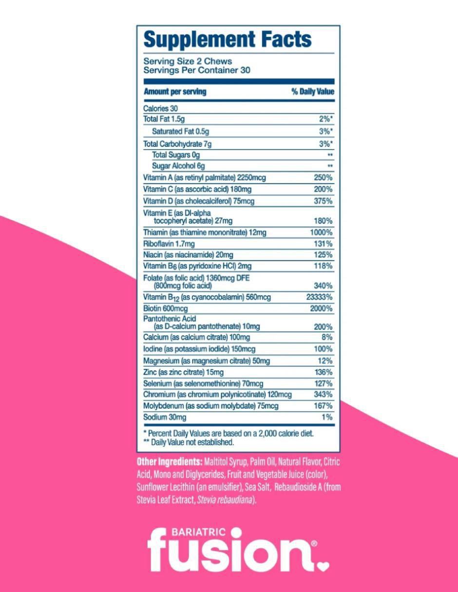 Multivitamin Bariátrico sabor sandia de 60 piezas 3