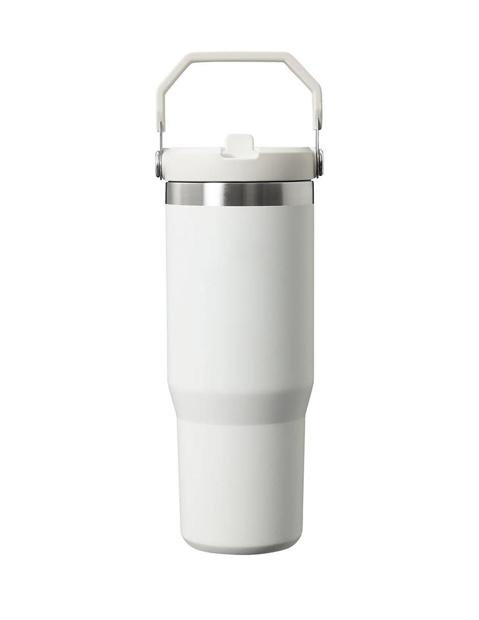Termo de acero inoxidable Iceflow Flip Straw con tapa rosca 850 ml