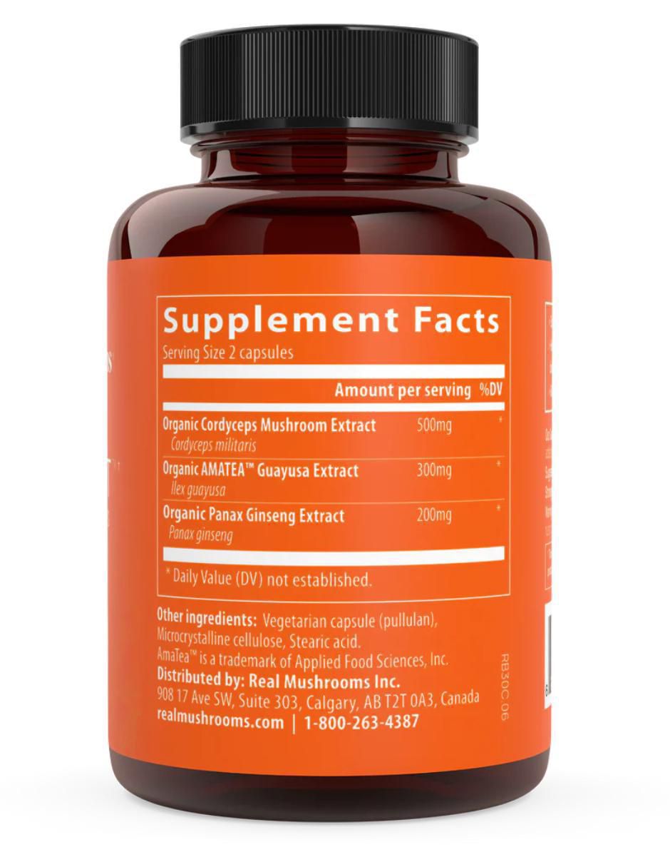 Realboost con cordyceps panax ginseng y amatea sabor natural de 60 cápsulas 2