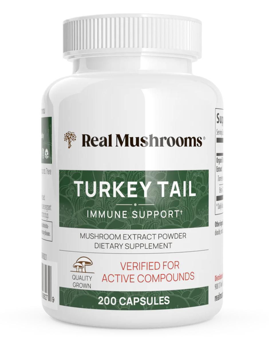 Turkey Tail con hongo cola de pavo sabor natural de 200 cápsulas Turkey Tail con hongo cola de pavo sabor natural de 200 cápsulas