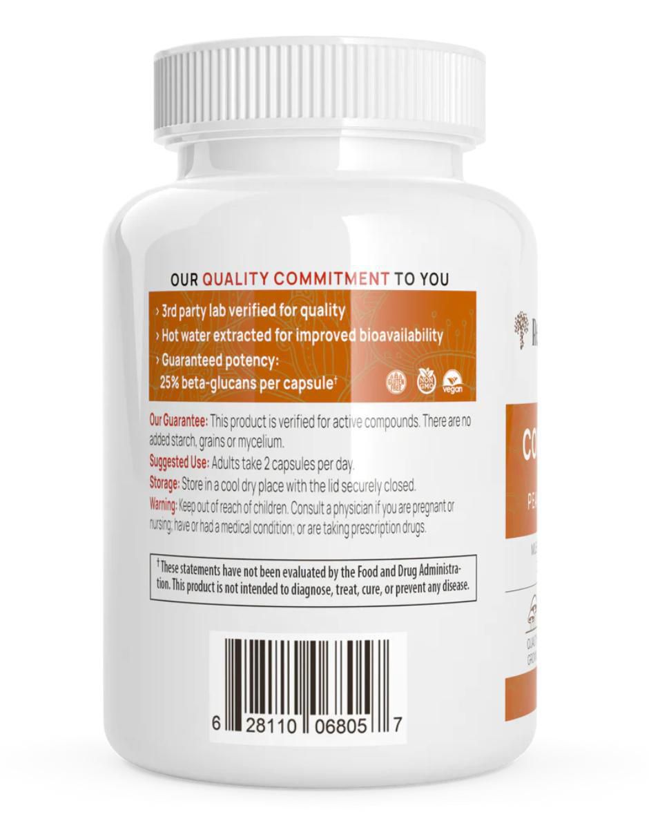 Peak performance con cordyceps sabor natural de 120 cápsulas 3