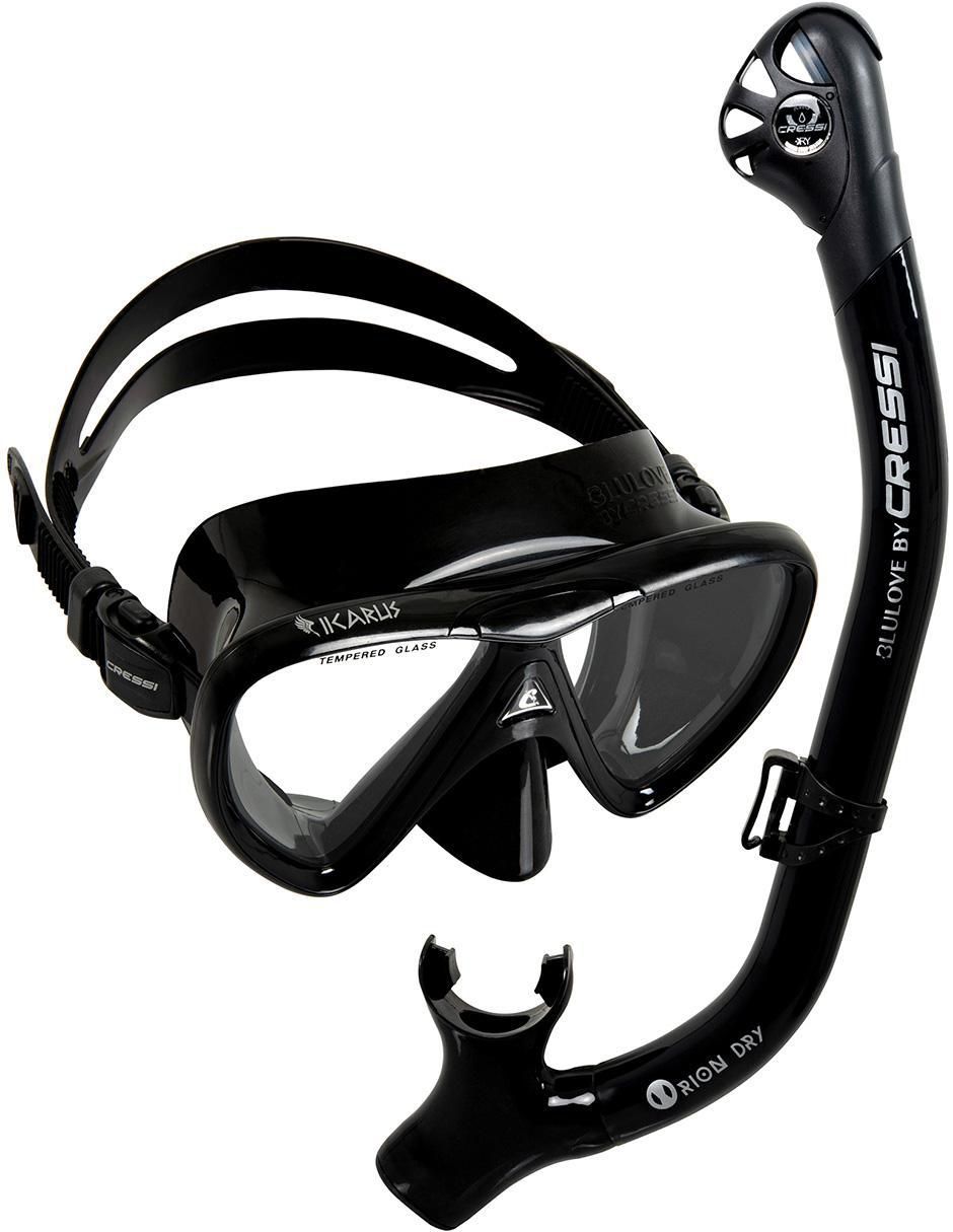 Tubo y gafas de snorkel para natación