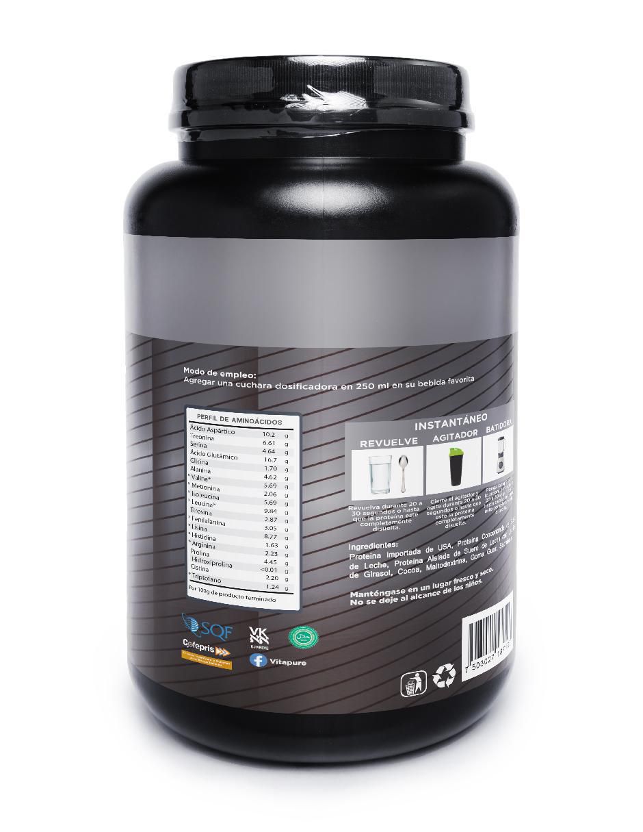 Whey protein con proteína isolate y vitaminas sabor chocolate de 907 g 3