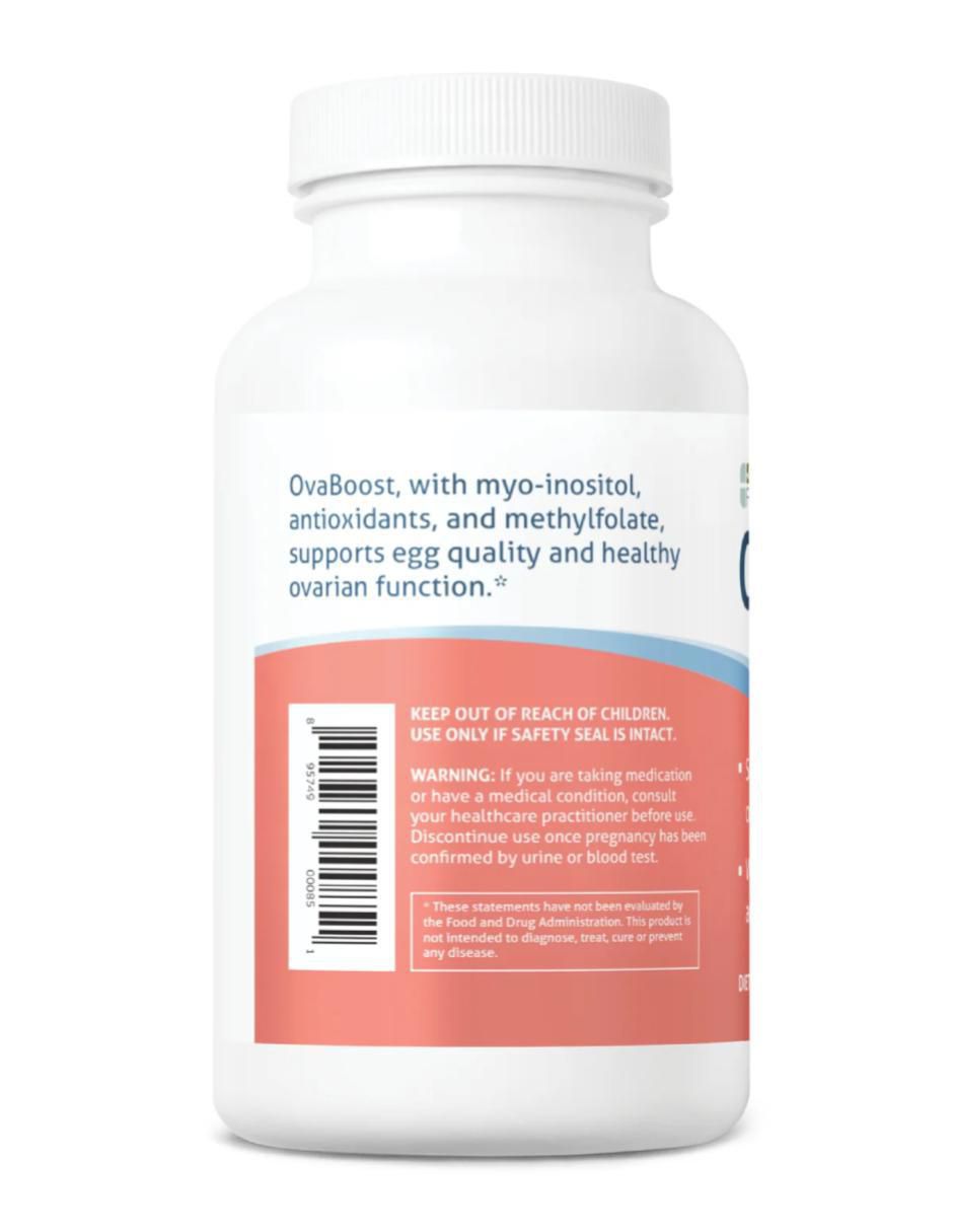 OvaBoost con vitamina e folate myo inositol sabor natural de 120 cápsulas 3