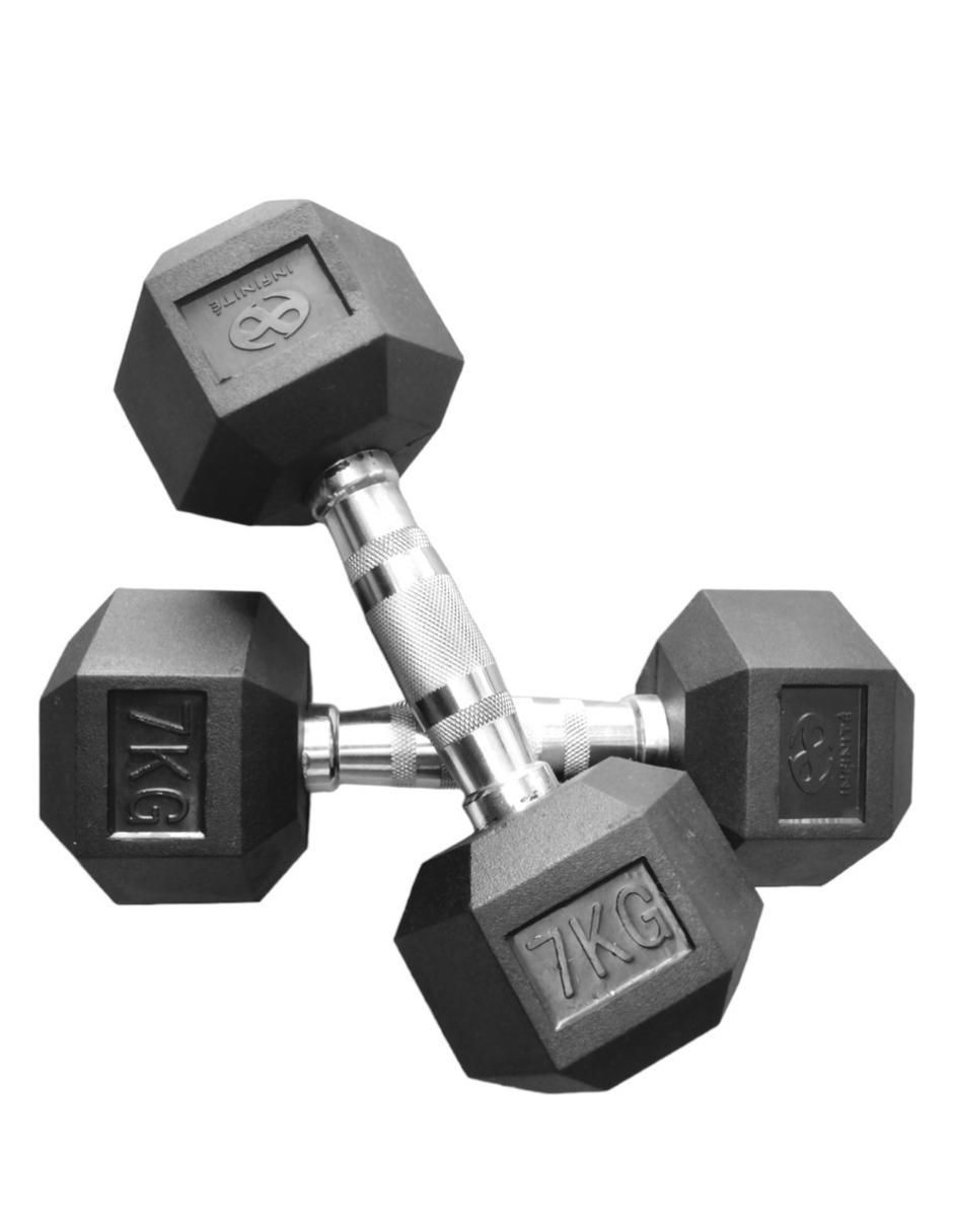 Set mancuernas de peso fijo 7 kg 2 piezas
