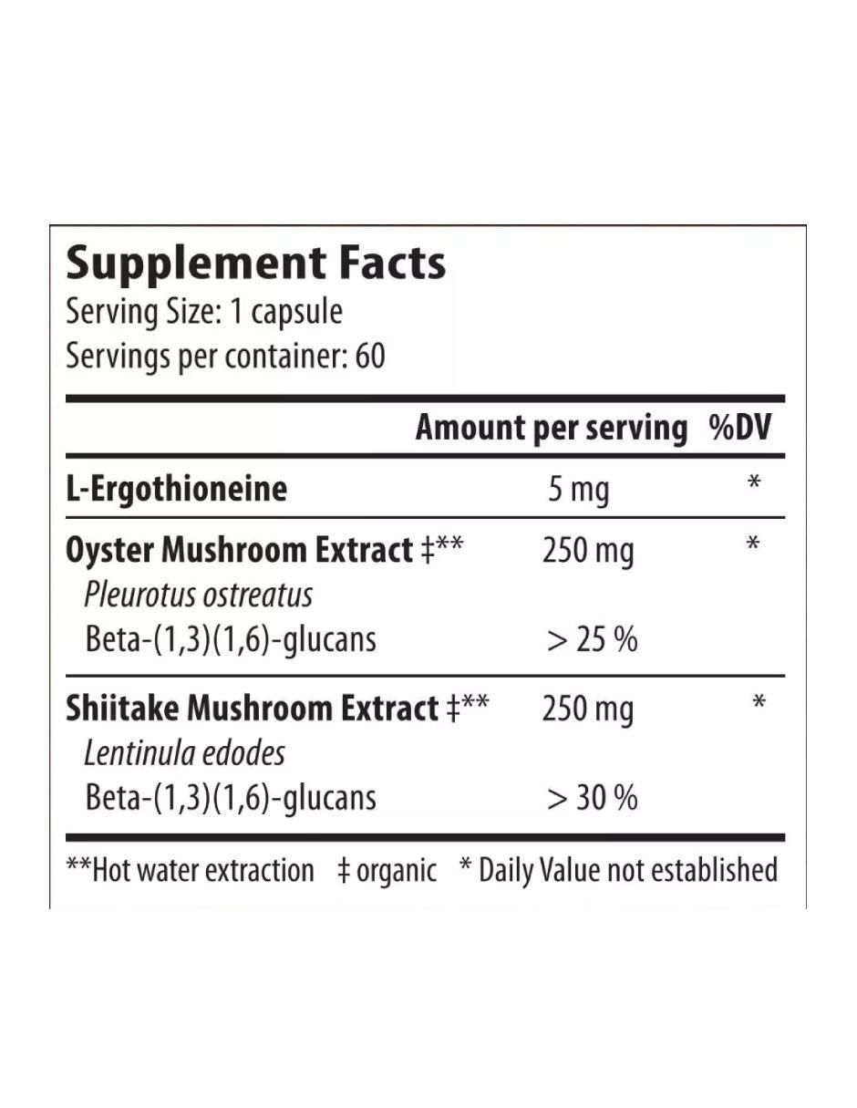 Ergotionenine con ergotioneína sabor natural de 60 cápsulas 2