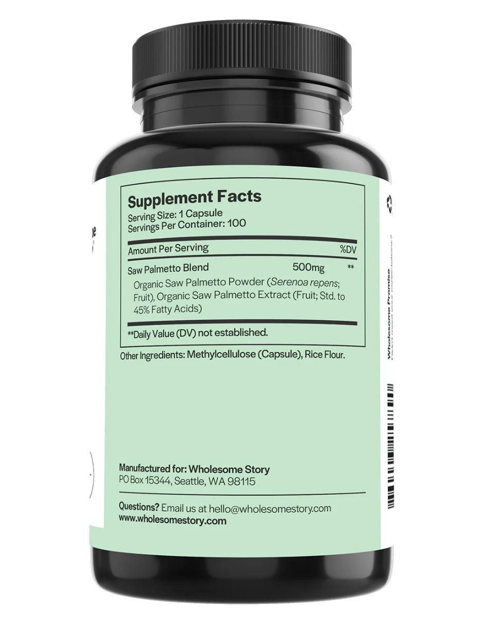 Saw Palmetto sabor natural de 100 cápsulas 2