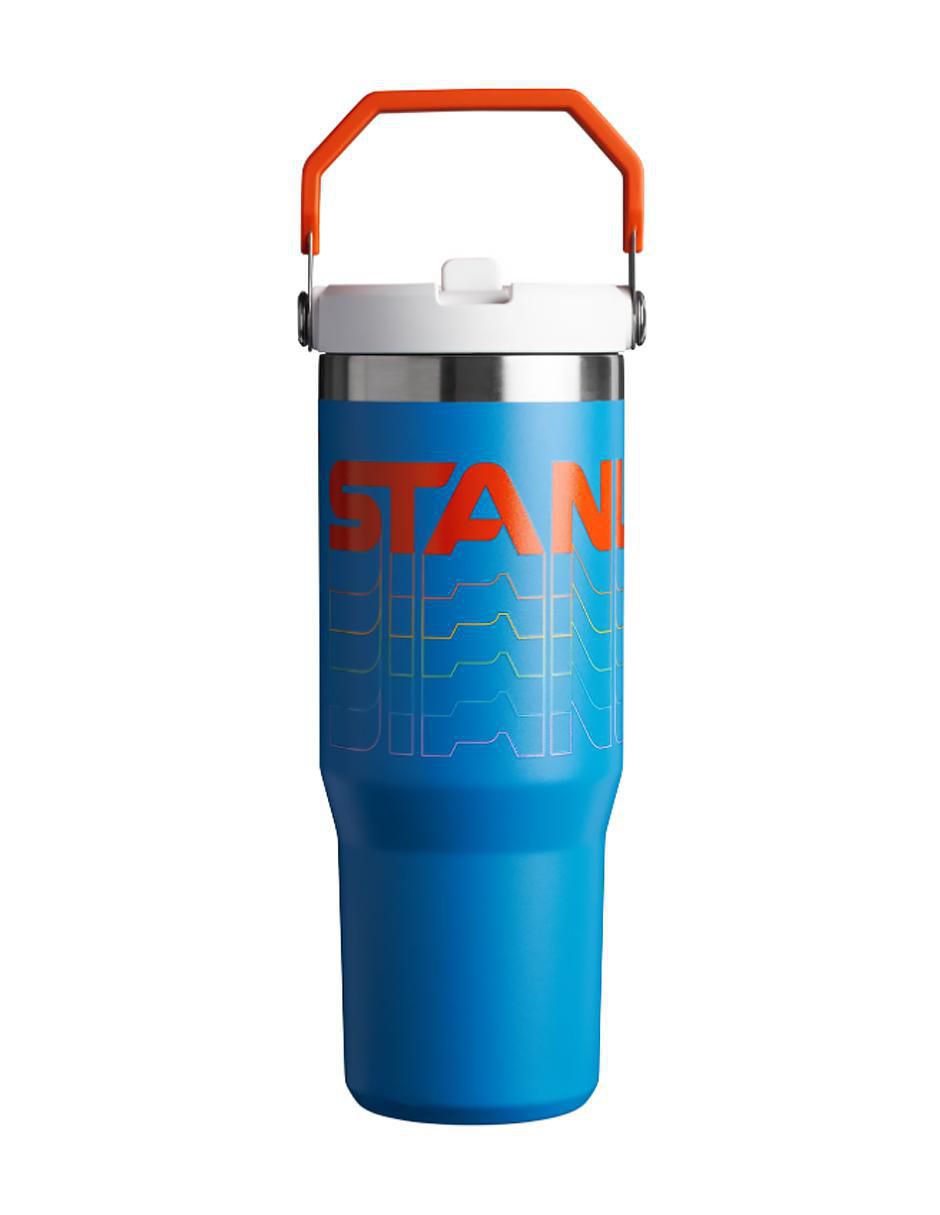 Termo de acero inoxidable Iceflow Flip Straw con tapa rosca 887 ml