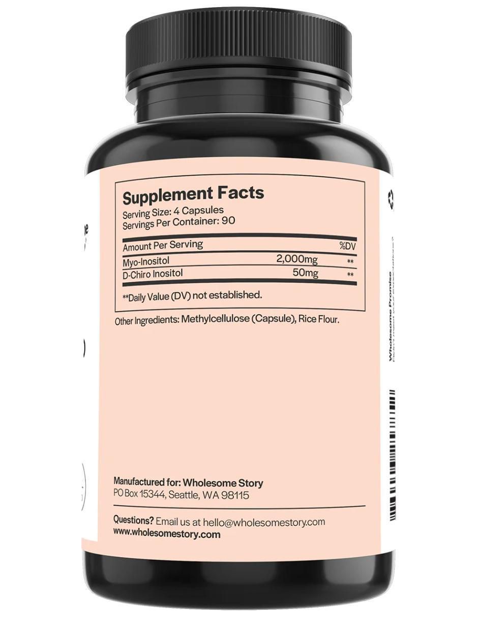 Myo & D-chiro Inositol sabor natural de 360 cápsulas 2