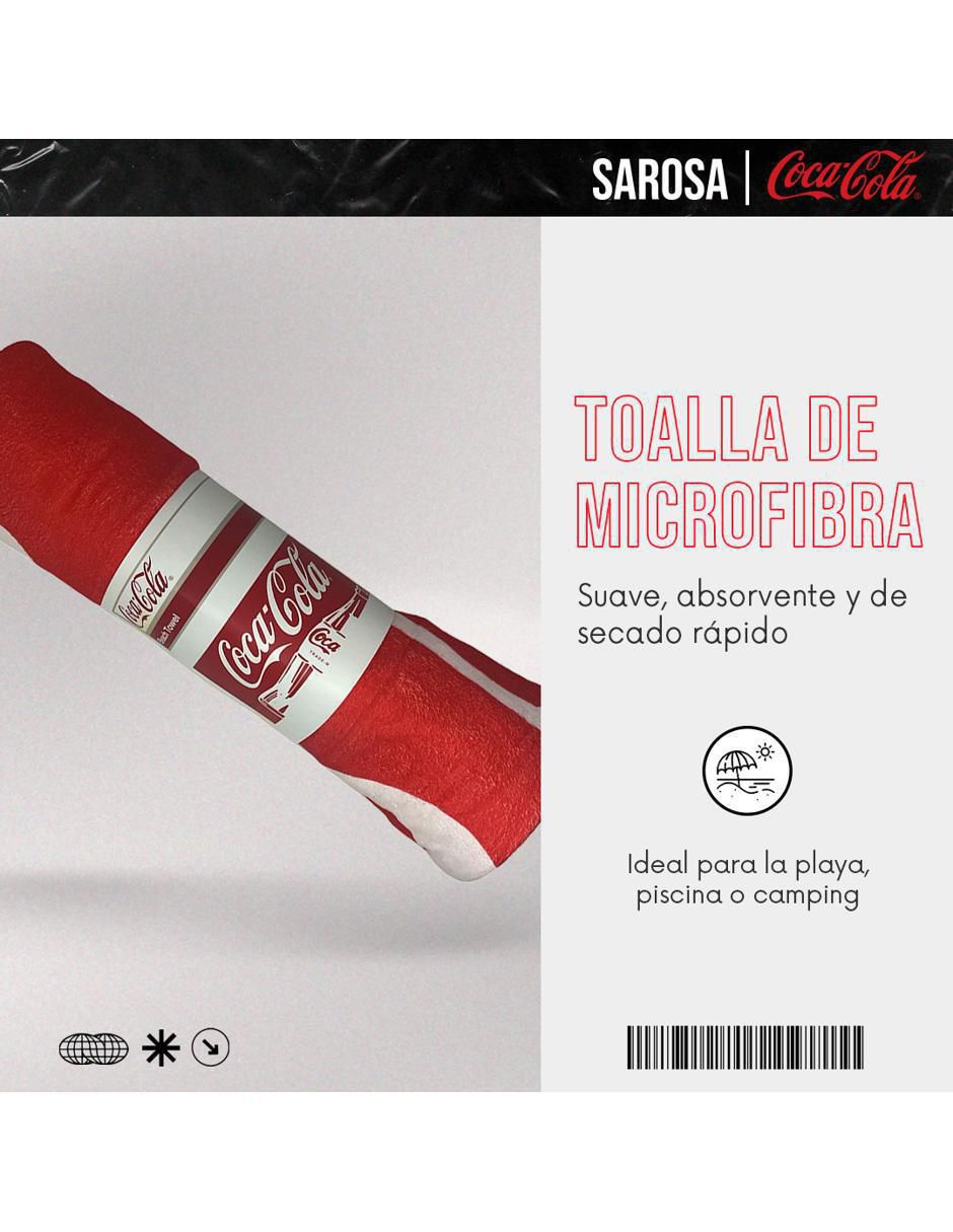Toalla de playa sarosa coca cola coca-cola "de" microfibra