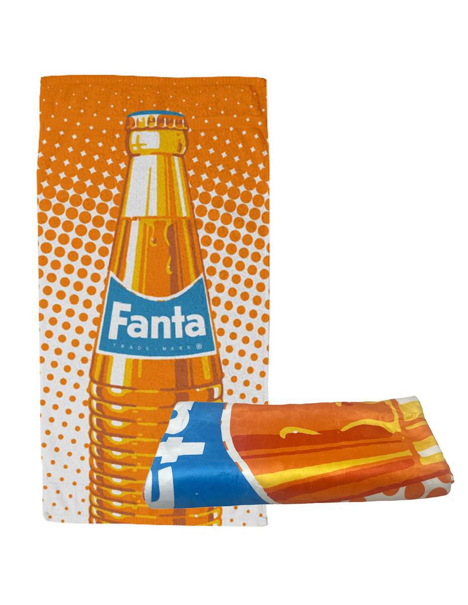 Toalla de playa Fanta Naranja de microfibra 8