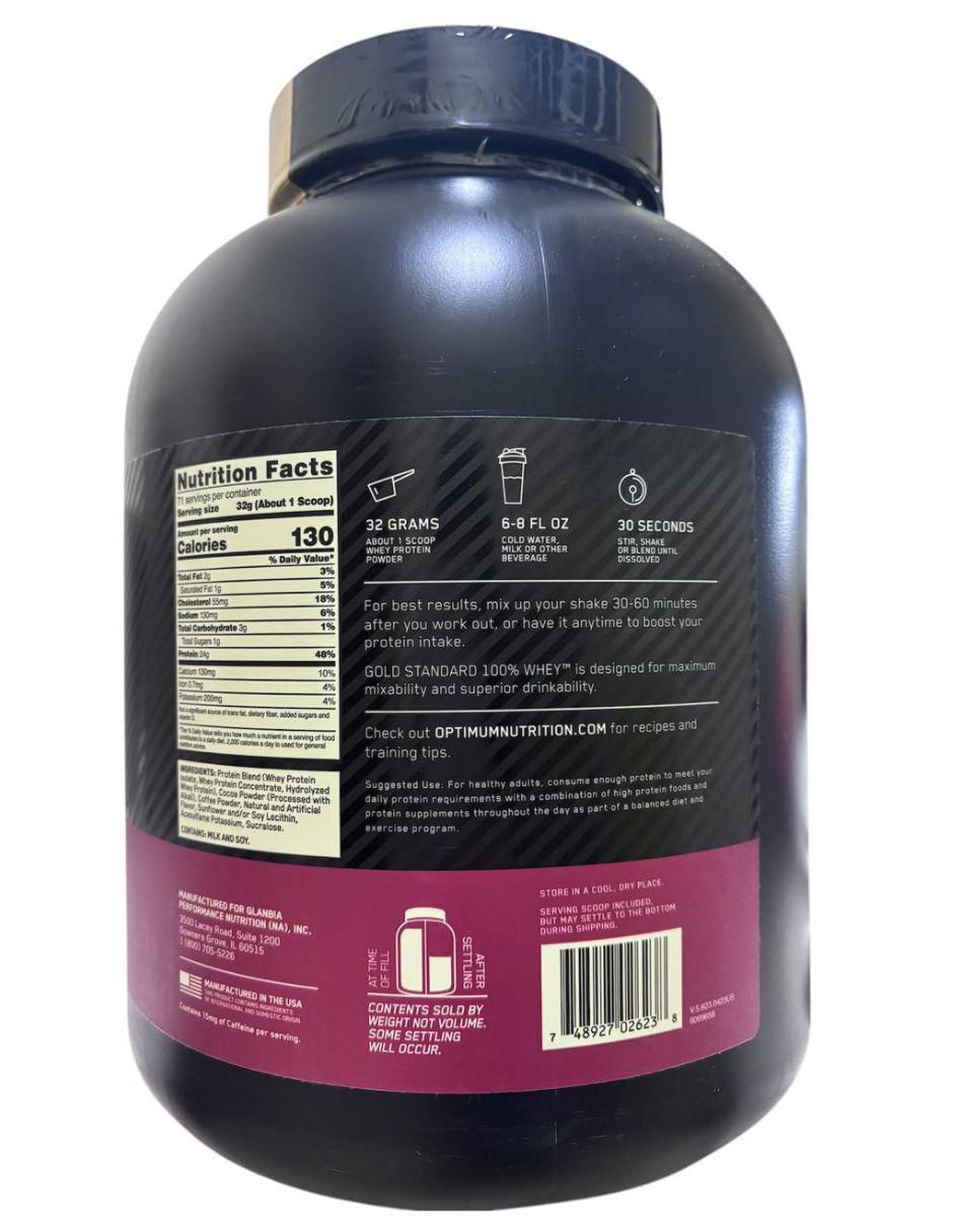 GOLD STANDARD CON AMINOACIDOS Optimum Nutrition con proteína de suero de leche sabor moka de 2.2 kg 2