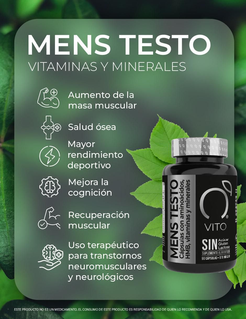 Menstesto Aminoácidos, HMB, Vitaminas y Minerales DUO de 180 Cápsulas 6
