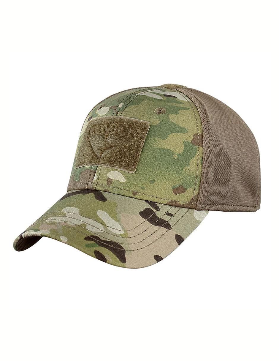 Gorra visera curva cerrada campismo Flex para hombre