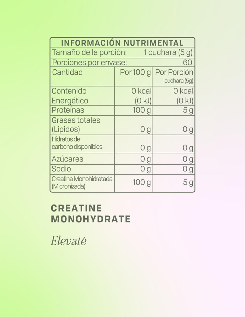 Creatine Monohydrate con creatina monohidratada de 300 g 3