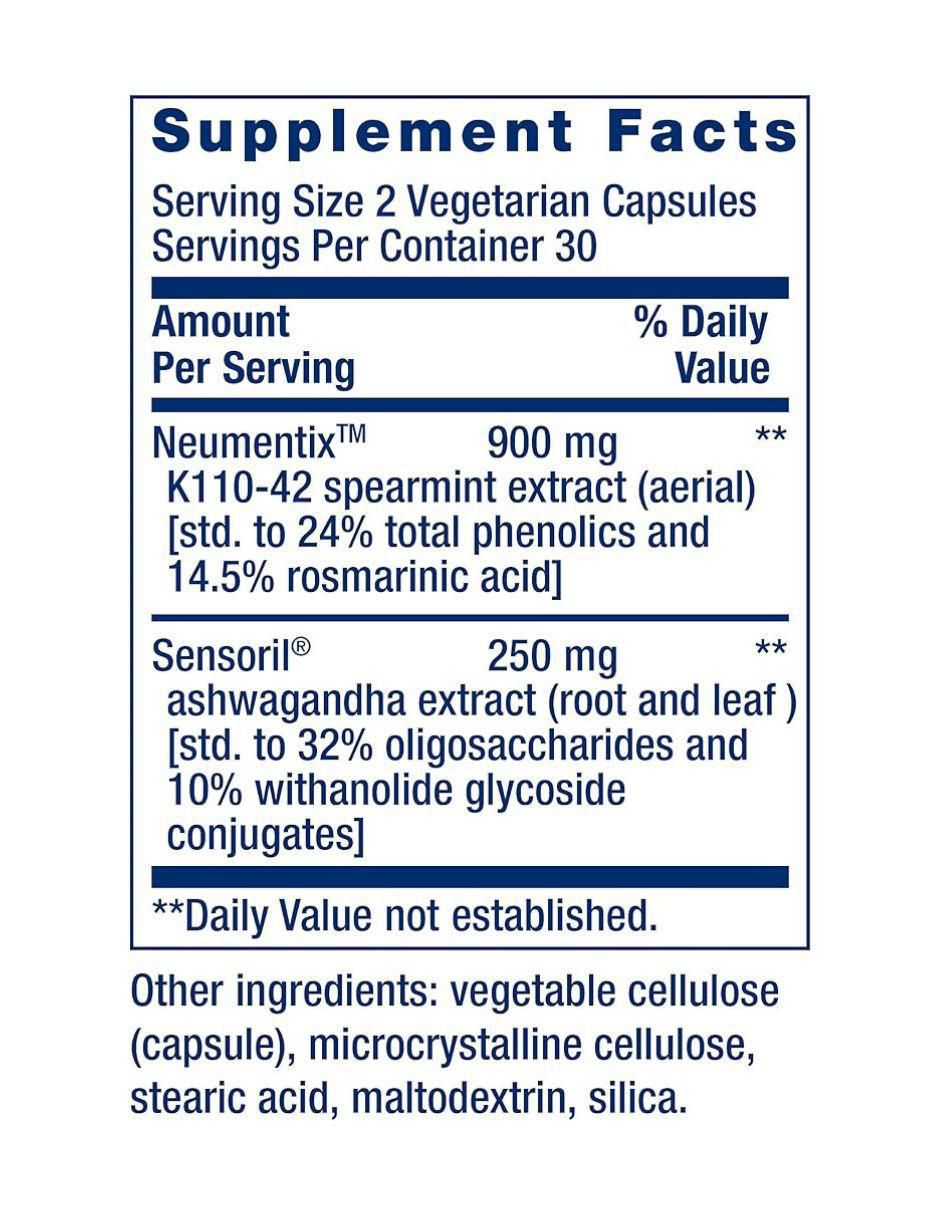 Ashwagandha Plus Calm & Focus con ashwagandha de 60 cápsulas 3