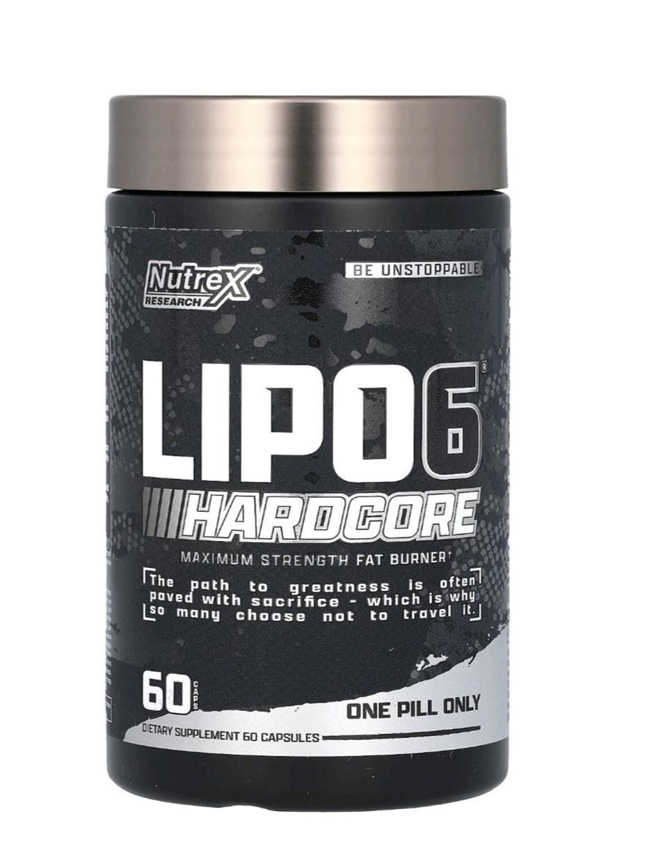 Lipo 6 Hardcore con cafeína de 60 cápsulas