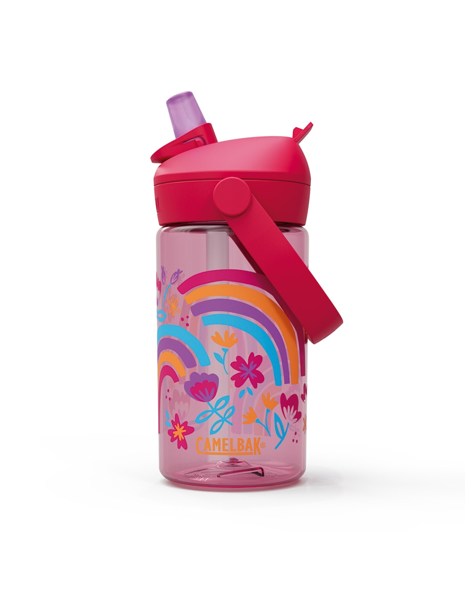 Botella de agua de tritán Thrive Flip Straw Kids con tapa flip top 410 ml
