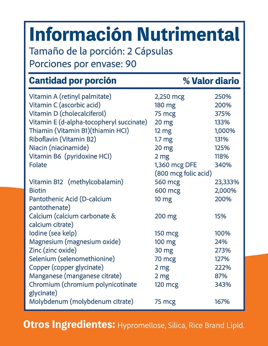Multivitamin de 180 Cápsulas 3