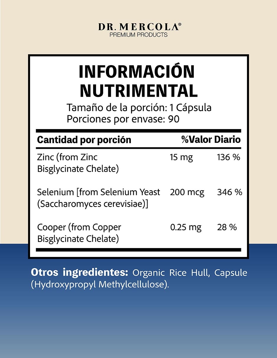 Zinc + Selenio con zinc de 90 cápsulas 2