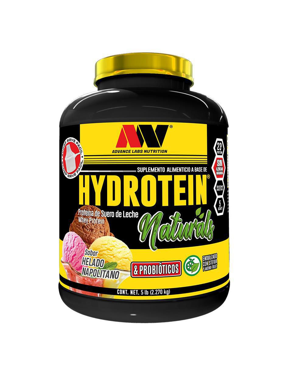 Hydrotein Naturals con proteína de suero de leche sabor vainilla y chocolate de 2.2 kg
