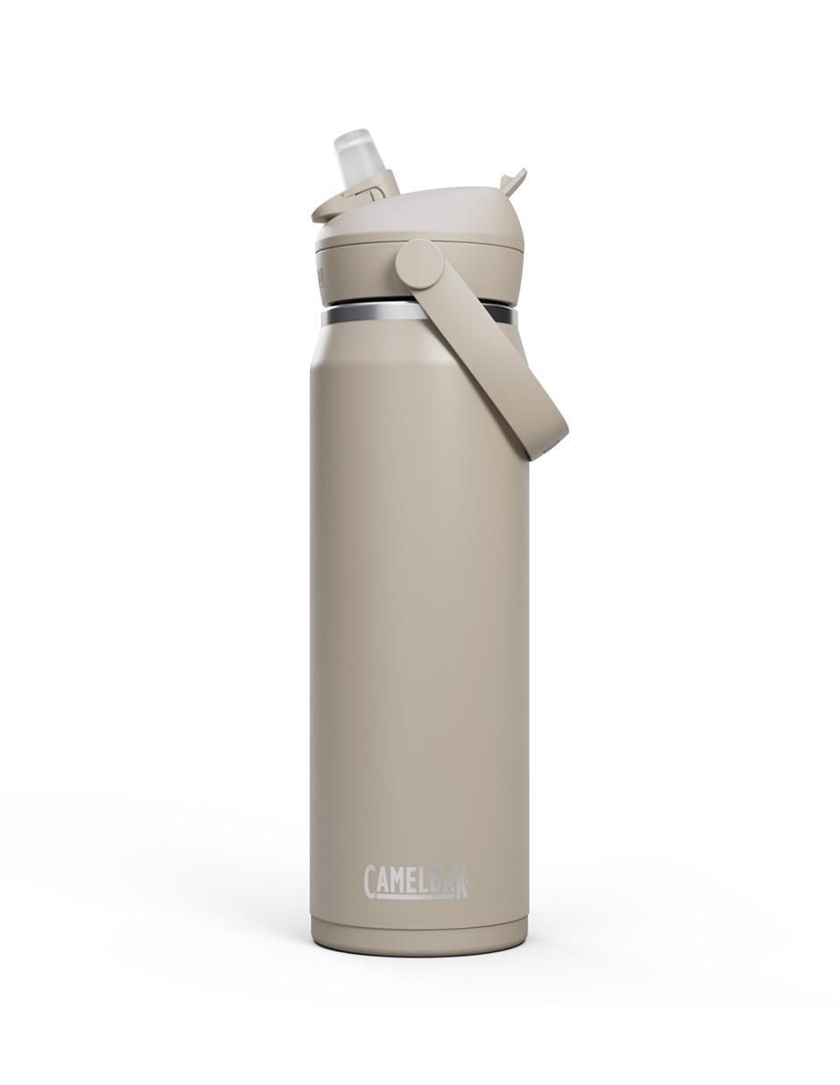 Botella de agua de acero inoxidable Thrive Flip Straw con tapa rosca 700 ml
