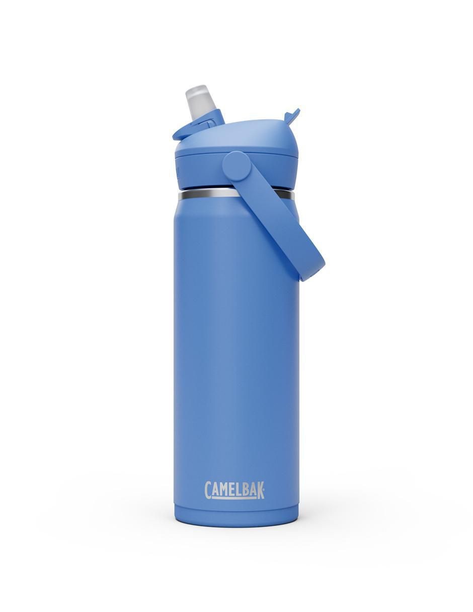 Botella de agua de acero inoxidable Thrive Flip Straw con tapa rosca 600 ml