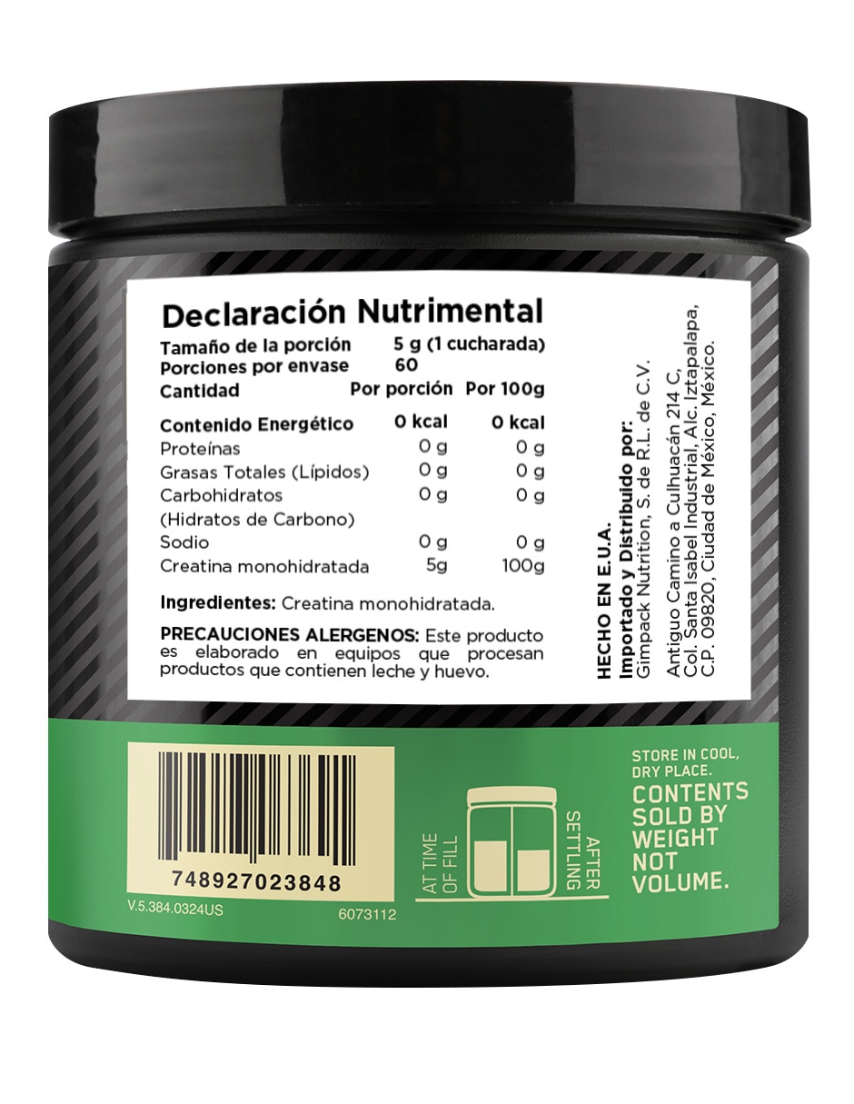 Creatina Monohidratada de 300 g 4