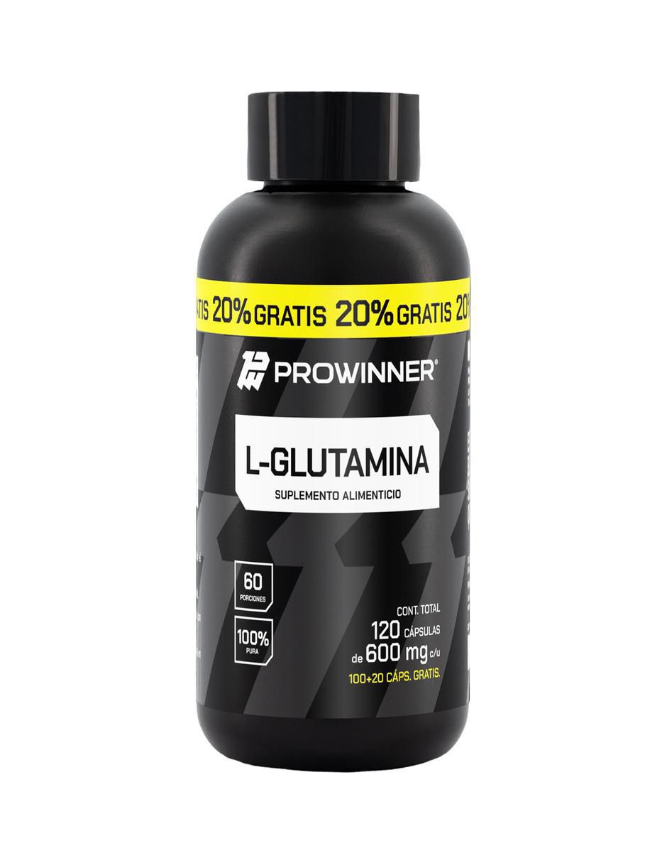 Set de suplementos alimenticios de L-Glutamina 100 Cápsulas + 20% Extra - Prowinner 4