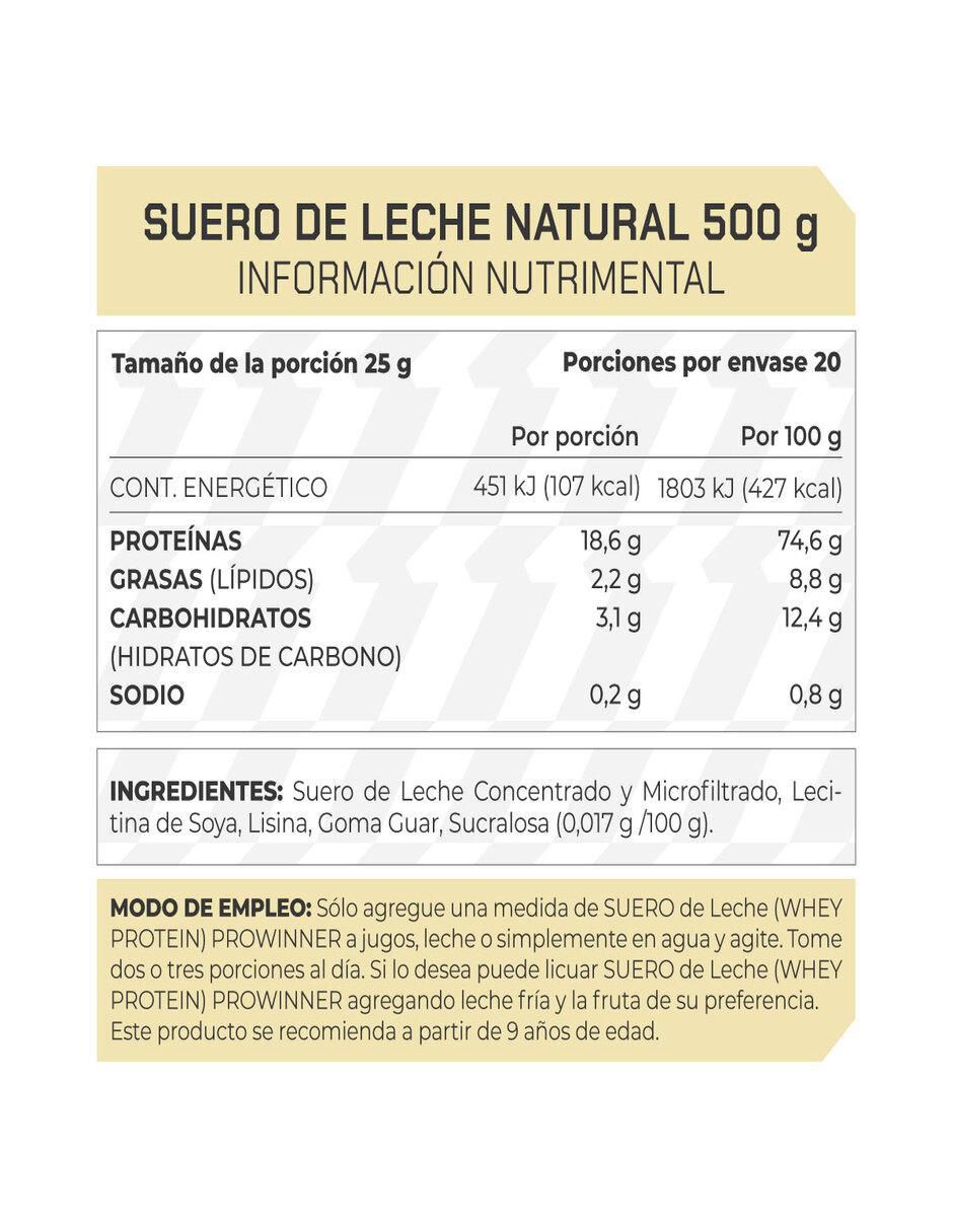 Set de suplementos alimenticios de Proteína Suero de Leche Natural 3
