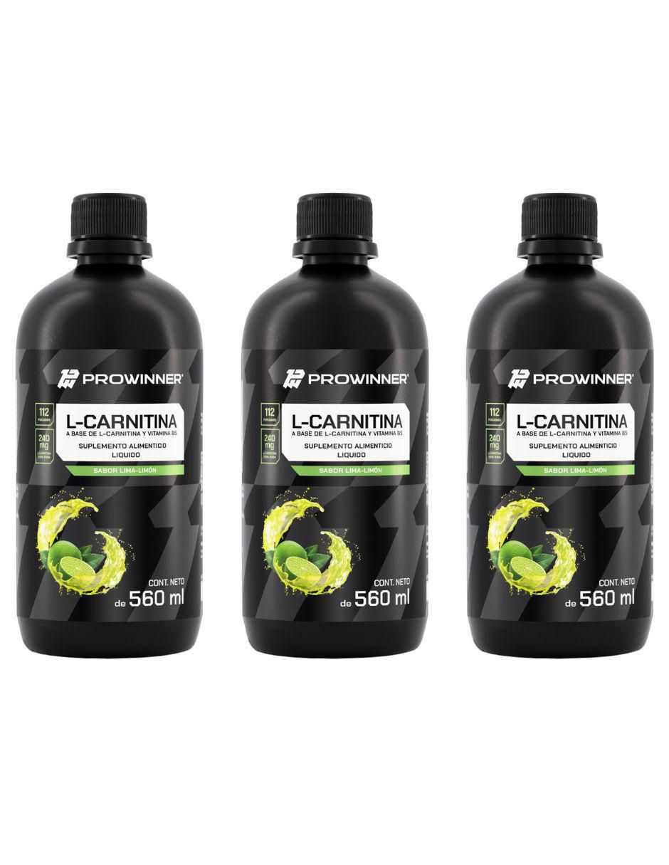 suplementos de l carnitina Set de suplementos alimenticios de L-Carnitina Líquida Lima Limón Prowinner