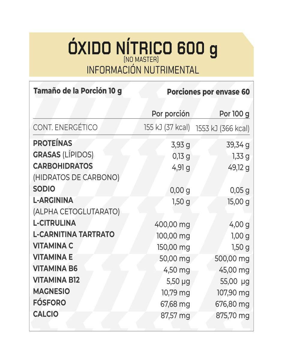 Set de suplementos alimenticios de Óxido Nítrico No Master 3