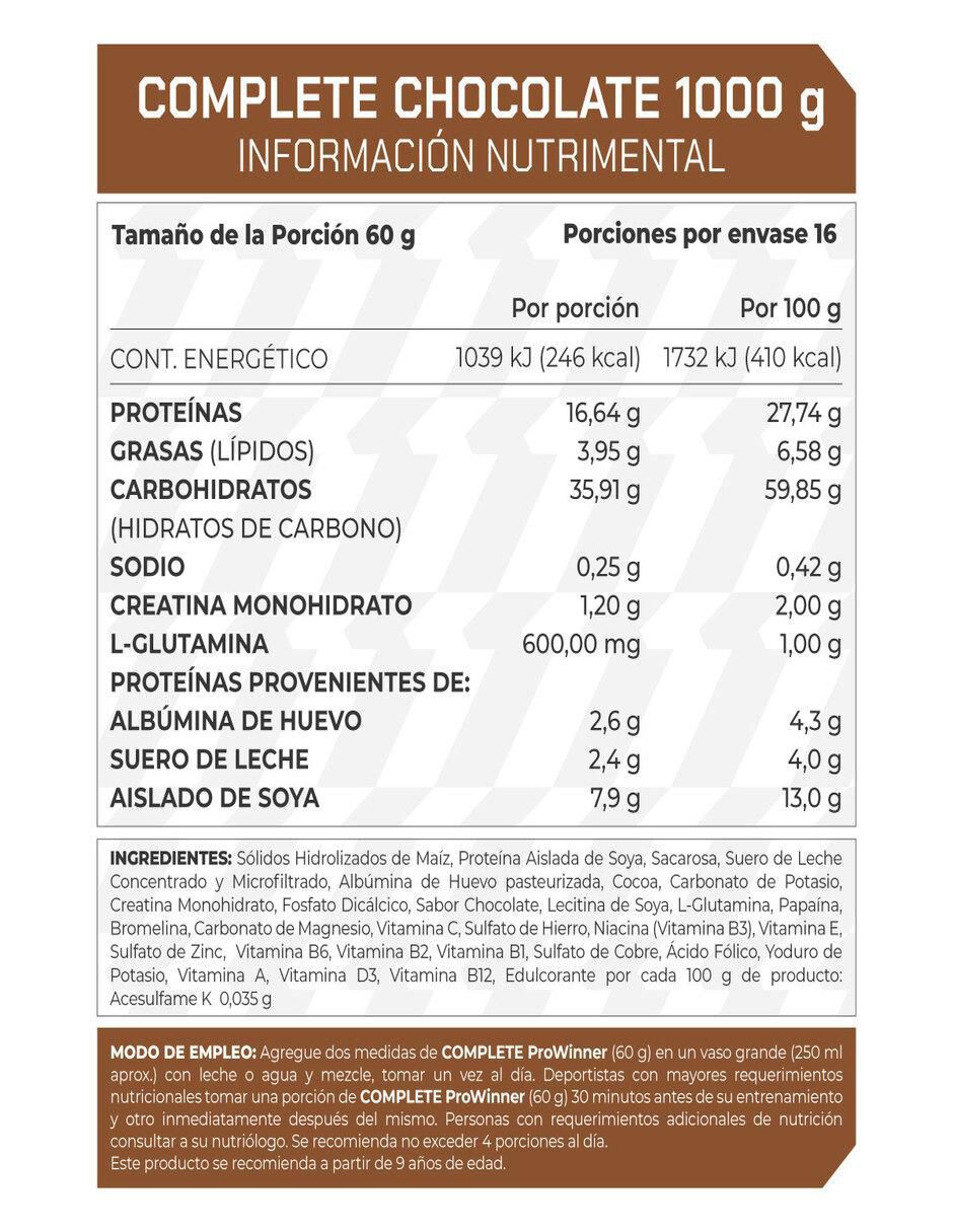 Set de suplementos alimenticios de Proteína Complete 2