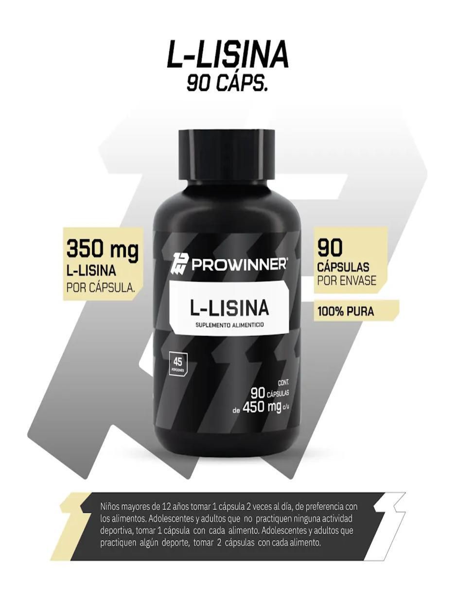 Set de suplementos alimenticios de L-Lisina 90 Cápsulas - Prowinner 3