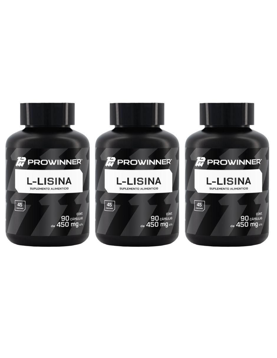Set de suplementos alimenticios de L-Lisina 90 Cápsulas - Prowinner Set de suplementos alimenticios de L-Lisina 90 Cápsulas - Prowinner