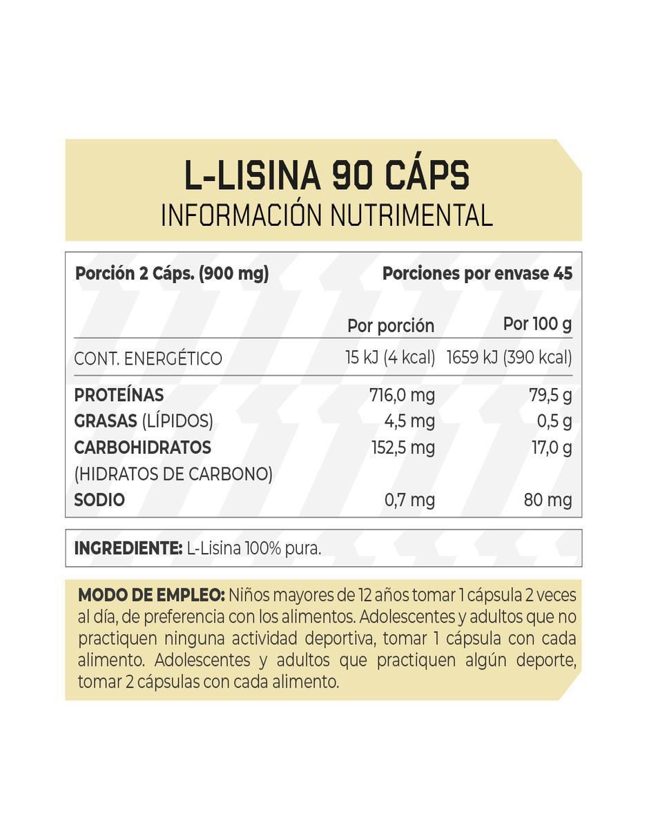 Set de suplementos alimenticios de L-Lisina 90 Cápsulas - Prowinner 2