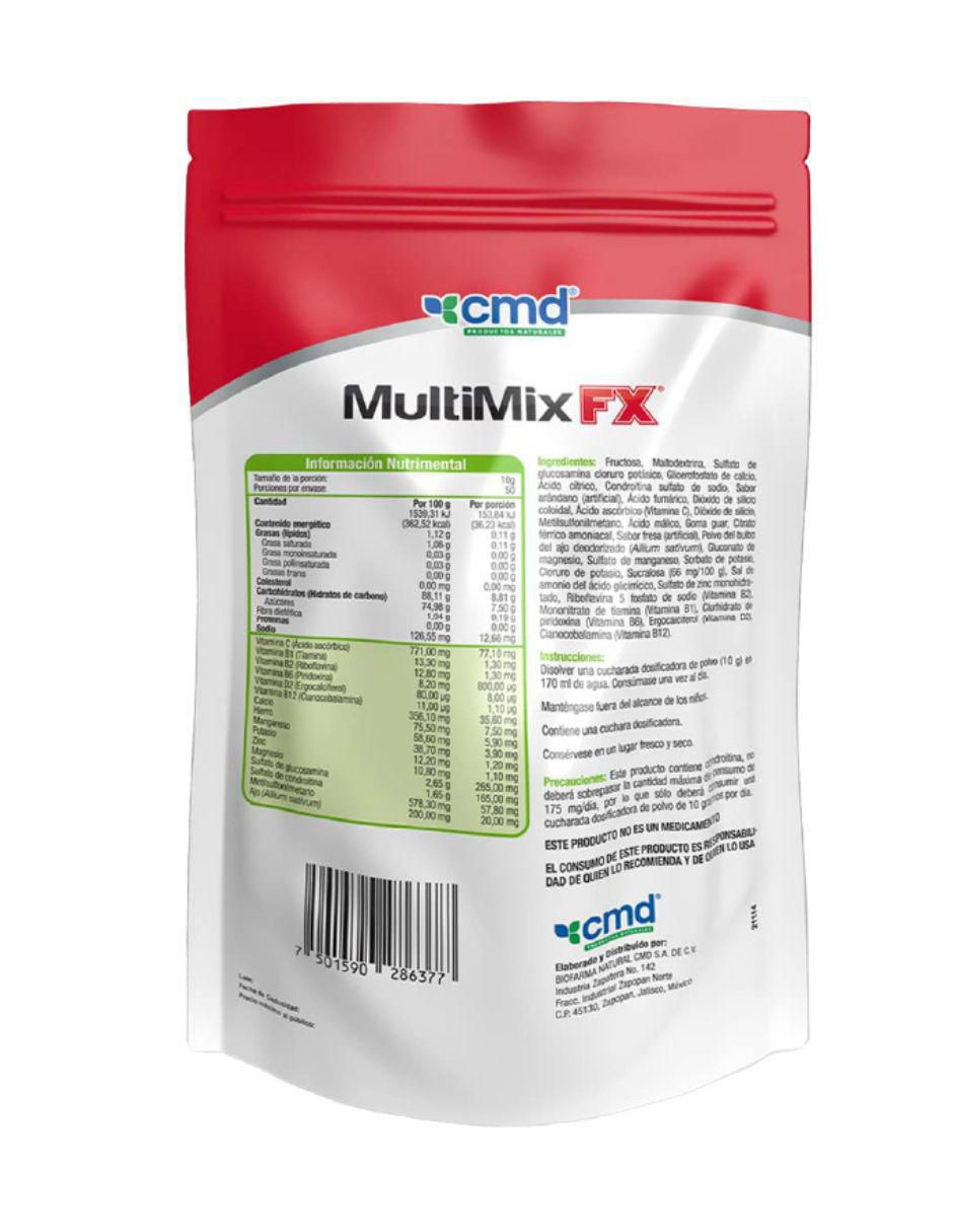 Multimix Fx con glucosamina, condroitina, msm, vitaminas y minerales sabor fresa y arándano 3
