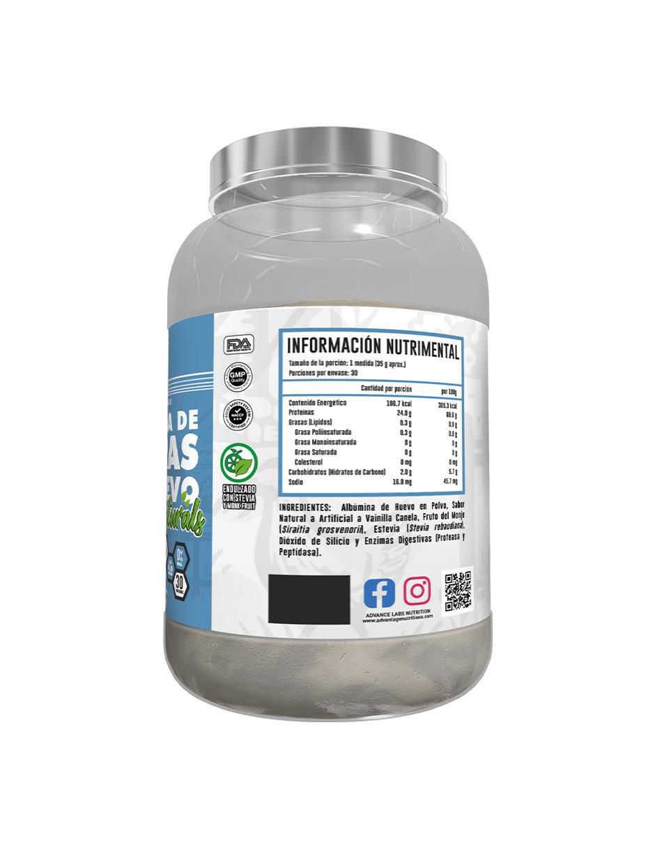 Proteína de Claras de Huevo Deshidratadas Naturals sabor vainilla de 900 g 2