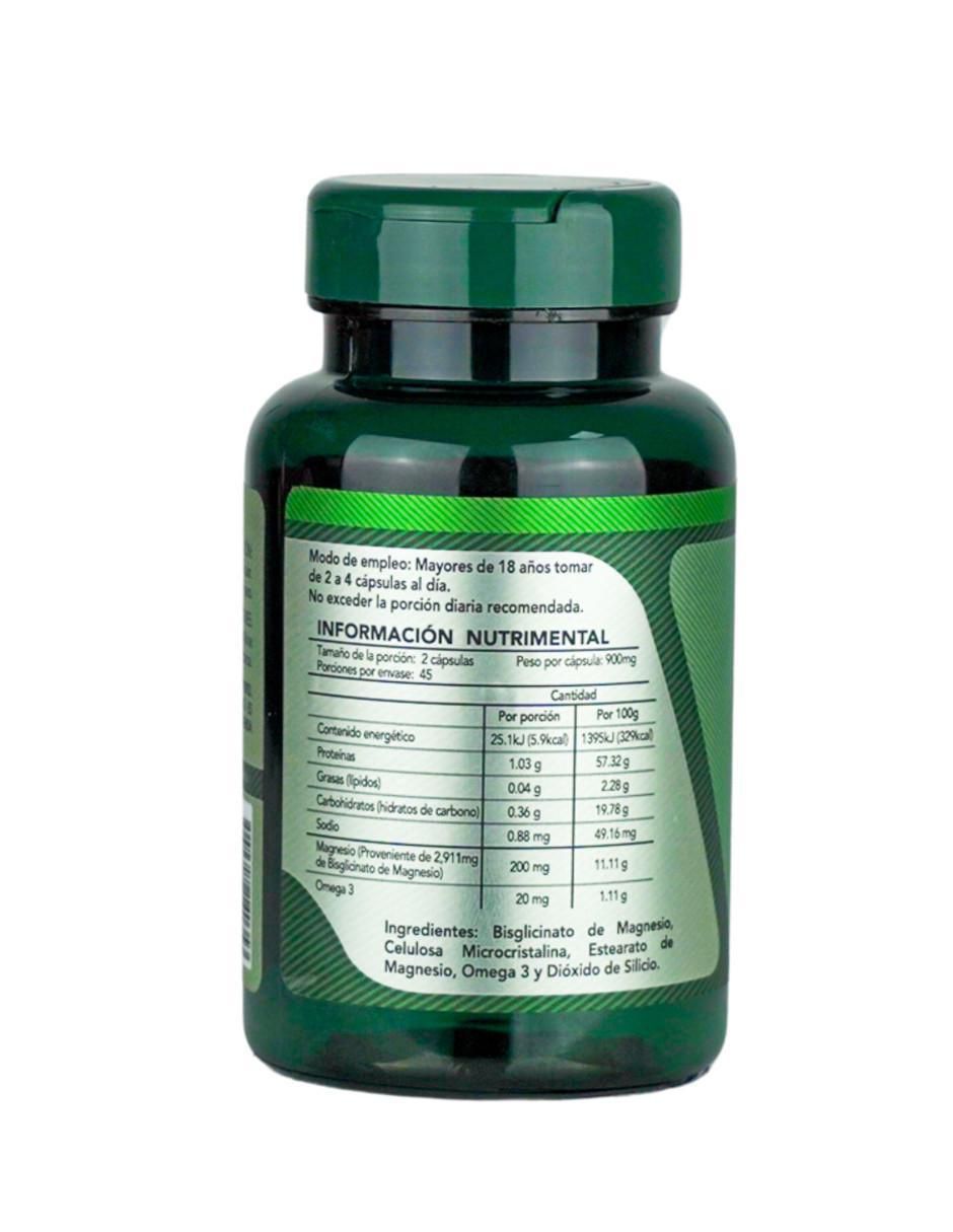 Glicinato de Magnesio + Omega 3 Vitamina cápsulas