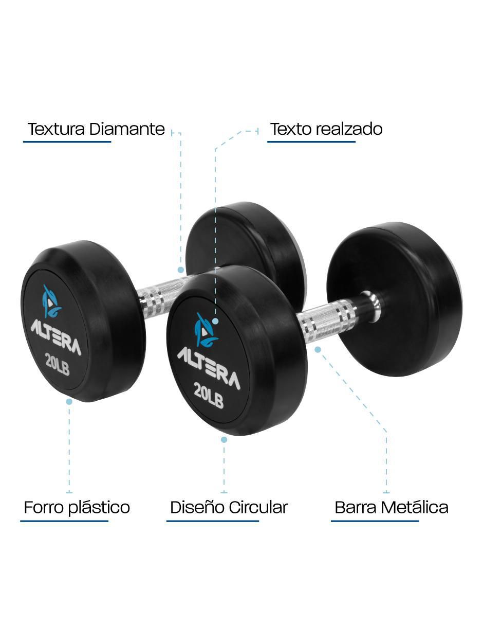 Set mancuernas de peso fijo 9 kg 2 piezas 3