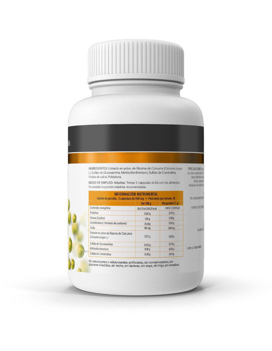 con rizoma de cúrcuma, glucosamina, metilsufonilmetano y condroitina Movifort de 120 cápsulas 2