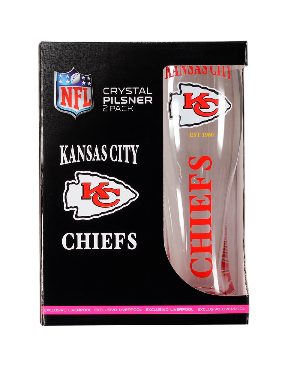 Vaso Pilsner nfl 2025 de vidrio con 2 piezas piezas 1