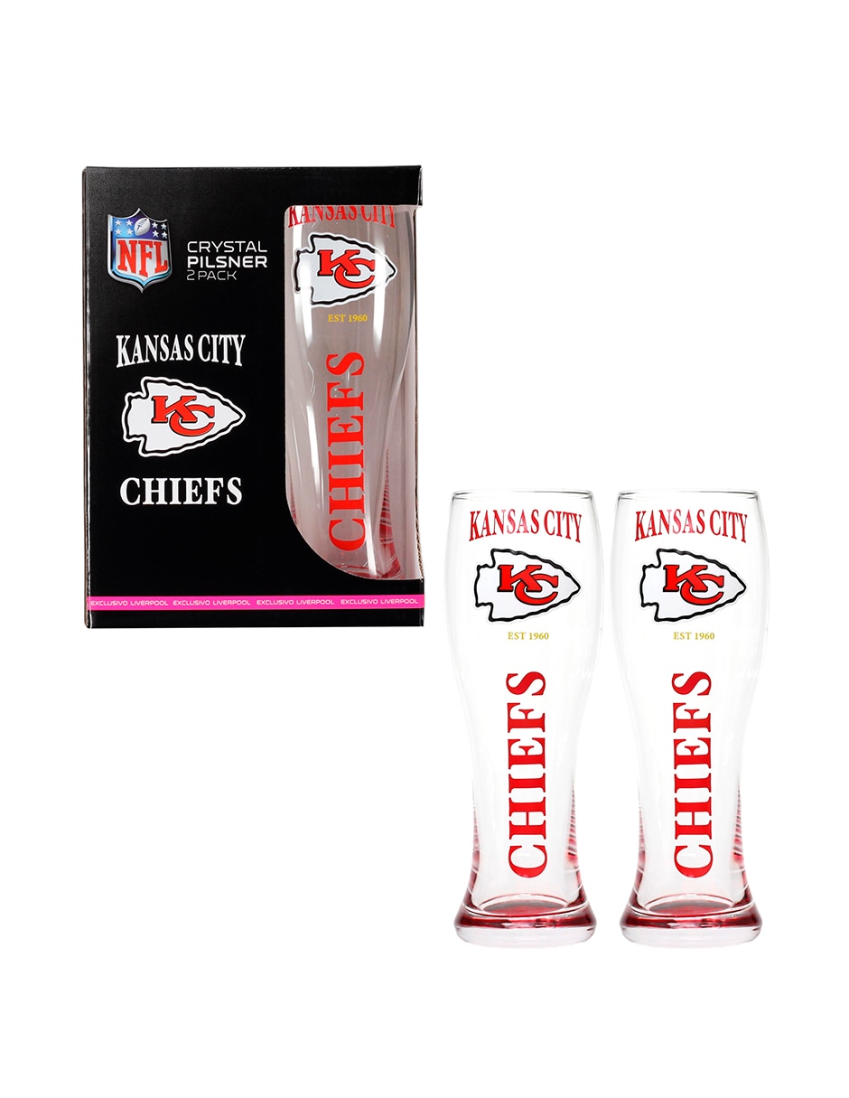Vaso Pilsner nfl 2025 de vidrio con 2 piezas piezas