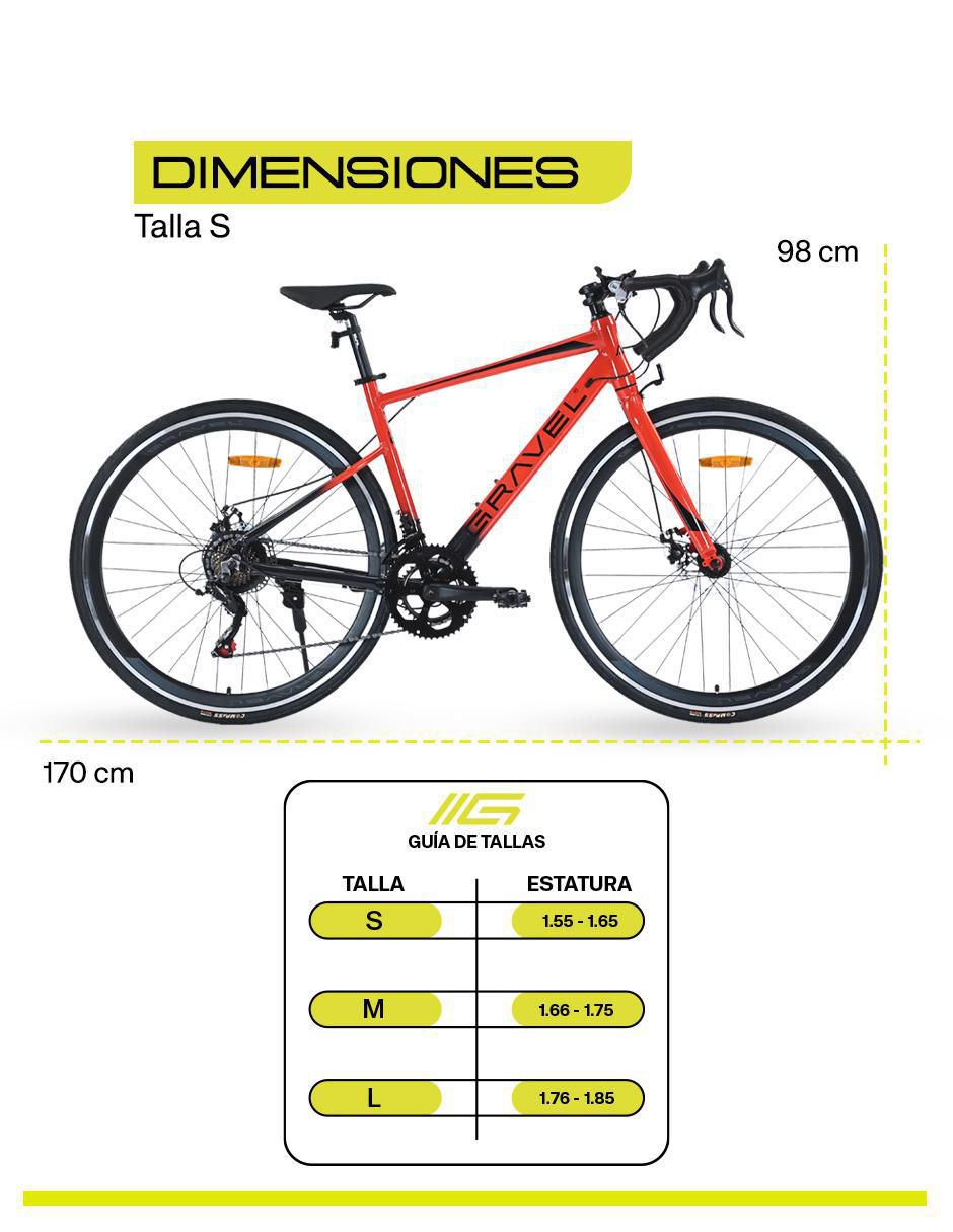 Bicicleta de ruta gravel "rodada" 700 asphalt 47¨ "para" unisex