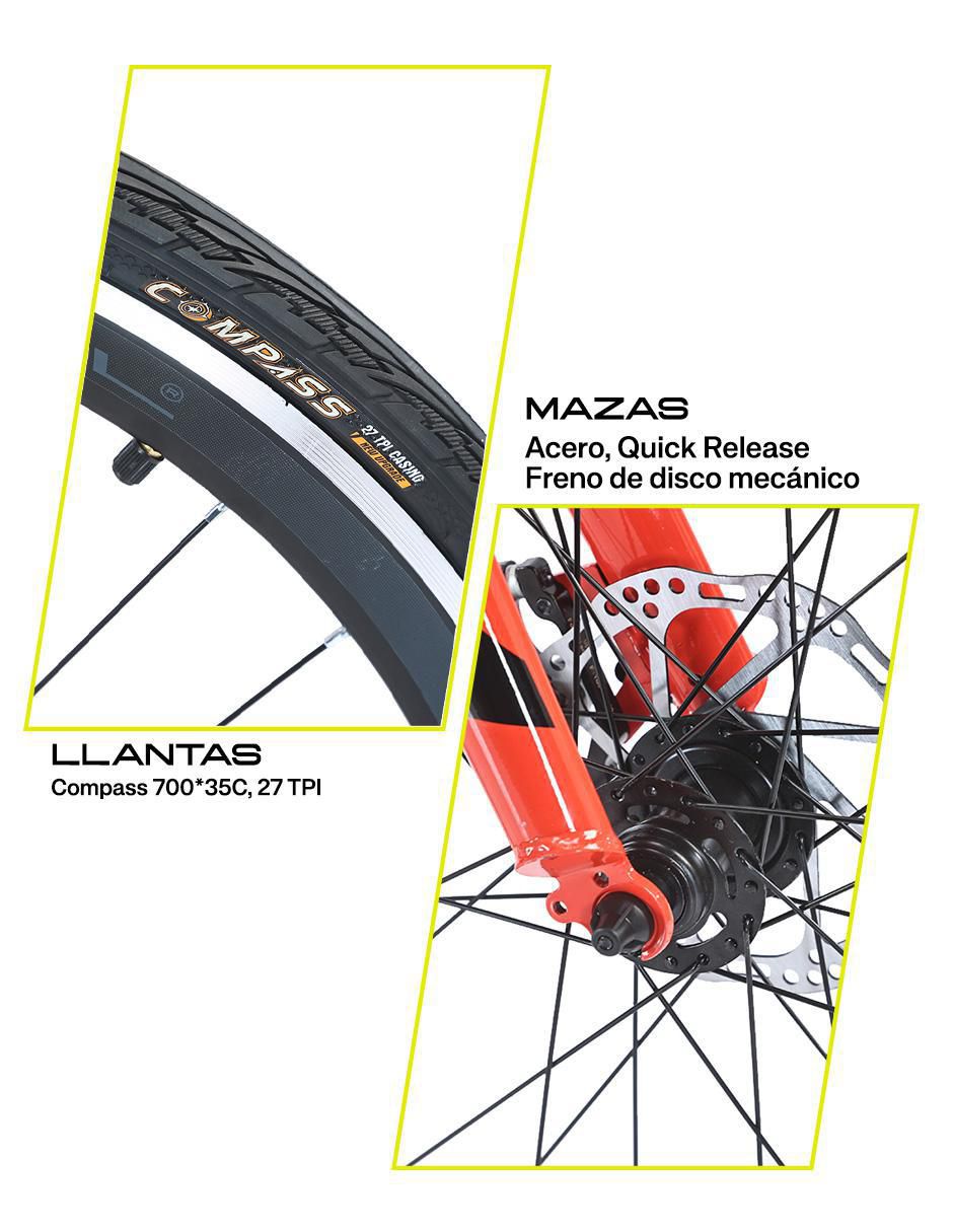 Bicicleta de ruta gravel "rodada" 700 asphalt 47¨ "para" unisex