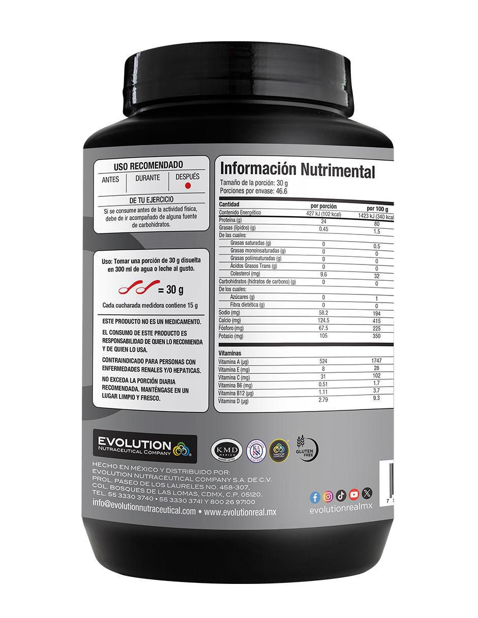 Evolution Proteína Wp100 con suero de leche, cocoa natural, lecitina y fruto del monje sabor nuez 2