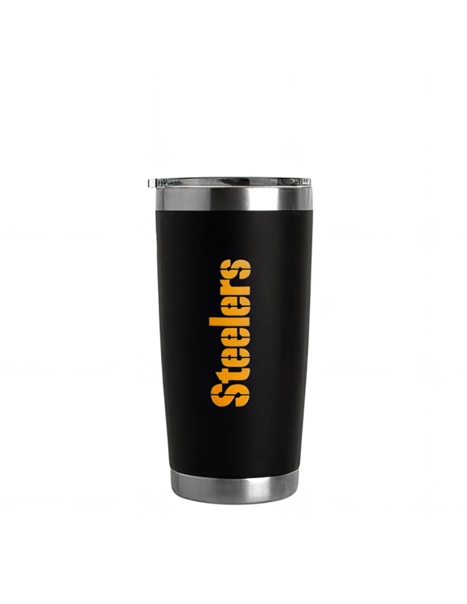 Termo de acero inoxidable Steelers NFL con tapa a presión 600 ml 2