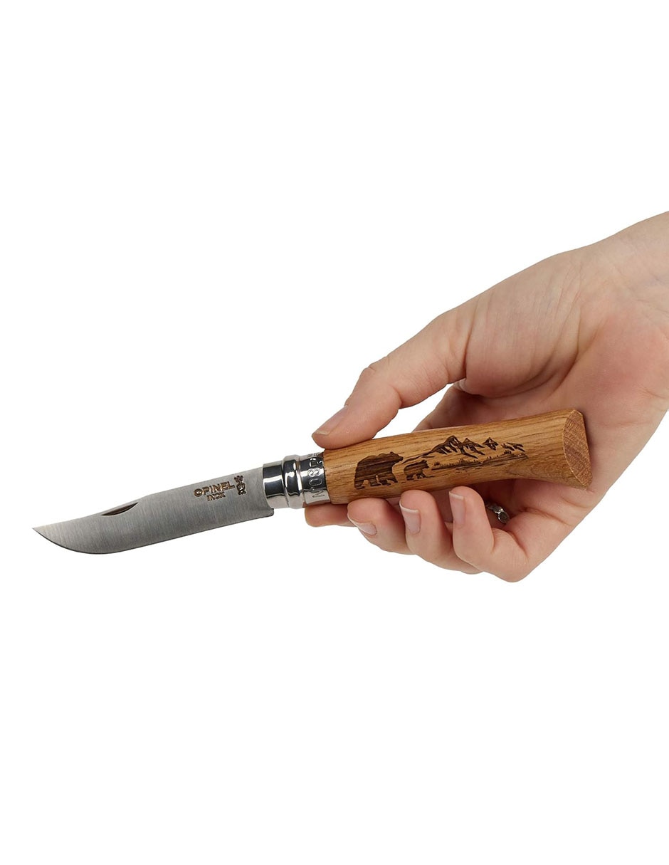 Navaja de madera grabada Oso 4